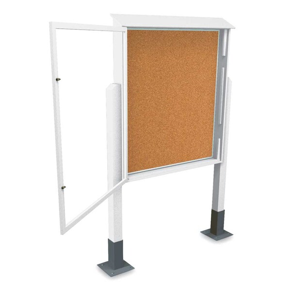 Sliding Door Indoor Enclosed Corkboard, 4